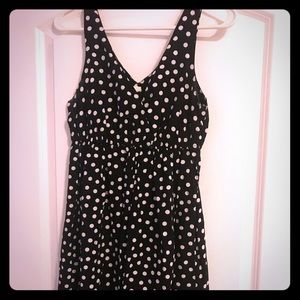 Black and white polka dot dress